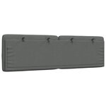 vidaXL Coussin de tête de lit gris foncé 160 cm tissu