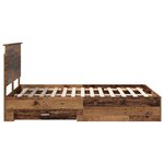 vidaXL Cadre de lit Bois ancien 140 x 190 cm Bois d'ingénierie