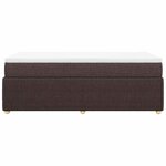 vidaXL Sommier à lattes de lit avec matelas Marron foncé 90x200 cm