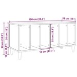 vidaXL Armoire à disques vieux bois 100x38x48 cm bois d'ingénierie