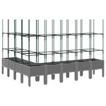 vidaXL Jardinière avec treillis gris clair 200x160x142 5 cm PP