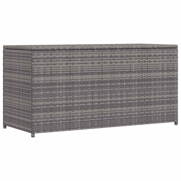 vidaXL Boîte de rangement de jardin gris 120x50x60 cm résine tressée