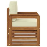 vidaXL Canapé d’extérieur Bois d'acacia massif et polyester Naturel