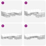 vidaXL Ensemble de canapé de jardin 10 Pièces Gris polyrotin