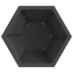 Foyer Hexagonal vidaXL Noir 50x50x40 cm Acier