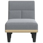 vidaXL Chaise longue gris clair tissu