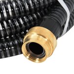 vidaXL Tuyau d'aspiration avec raccords en laiton noir 1 1" 20 m PVC