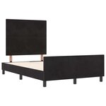 Cadre de lit en velours noir vidaXL 120x200 cm