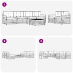 vidaXL Ensemble de canapés d'extérieur 7 pc Blanc et anthracite
