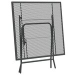 vidaXL Table de jardin 80x80x72 cm Maille métallique Anthracite