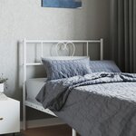 vidaXL Tête de lit métal blanc 100 cm