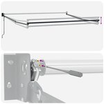 vidaXL Auvent rétractable anthracite et blanc 4x3 m tissu et aluminium