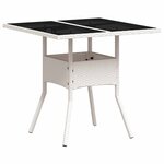 vidaXL Ensemble de salle à manger pour jardin 3 Pièces Gris Poly rotin