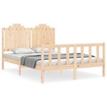 vidaXL Cadre de lit sans matelas bois de pin massif