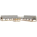 vidaXL Ensemble de canapés d'extérieur 9 pc Blanc et gris clair