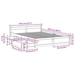 vidaXL Cadre de lit sans matelas 140x200 cm bois massif de pin