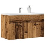 vidaXL Meuble lavabo de salle de bain vieux bois bois d'ingénierie