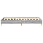 vidaXL Lit 90x200 cm Gris Sonoma en bois d'ingénierie