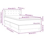 vidaXL Sommier à lattes de lit et matelas bleu foncé 80x210 cm velours