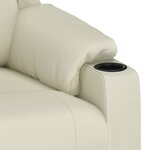 vidaXL Fauteuil inclinable Crème Similicuir