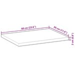 vidaXL Étagères flottantes 4 Pièces 60x30x2 cm acacia massif non traité