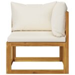 vidaXL Salon de jardin 6 Pièces avec coussins Bois d'acacia solide
