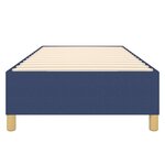 vidaXL Cadre de lit sans matelas bleu 90x200 cm tissu