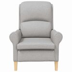 vidaXL fauteuil Gris nuage 76 x 94 x 102 cm tissu