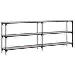vidaXL Table console sonoma gris 200x29x75 cm bois d'ingénierie