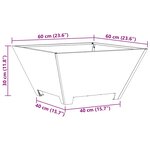 vidaXL Braise Noir 60 x 60 x 30 cm Acier