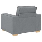 Ensemble de canapé 3 pièces avec coussins en tissu gris clair