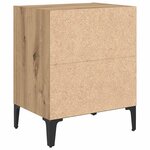 vidaXL Cabinet de chevet 2 Pièces chêne artisanal 40 x 30 x 50 cm