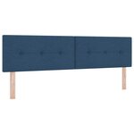 vidaXL Tête de lit LED capitonnée bleue 90 cm en tissu.