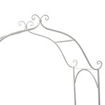 vidaXL Banc Blanc Métal 121 x 48 x 200 cm Incrustations décoratives