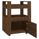 vidaXL Chariot de cuisine Chêne marron 60x45x80 cm Bois d'ingénierie