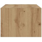 vidaXL Meuble TV avec lumières LED chêne artisanal 75x35 5x25 cm