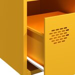 vidaXL Buffet jaune moutarde 68x39x73 5 cm acier laminé à froid