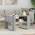 vidaXL Table basse Gris Sonoma 66 x 53 x 45 cm Bois d'ingénierie