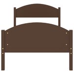 vidaXL Cadre de lit sans matelas marron foncé pin massif 100x200 cm