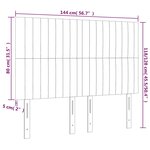 vidaXL Tête de lit à LED Vert foncé 144x5x118/128 cm Velours