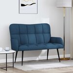 vidaXL Sofa 2 places Bleu 115 x 61 x 87 cm Tissu