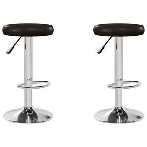 vidaXL Tabourets de bar lot de 2 marron similicuir