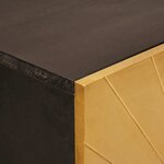 vidaXL Meuble d'appoint avec tiroir Noir et or 60 x 33.5 x 100 cm