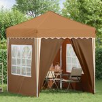 vidaXL Tente de fête pop-up 195 x 195 x 245 cm Beige Tissu Oxford