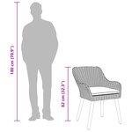 vidaXL Chaises de jardin avec coussins 2 Pièces Gris Poly Rattan