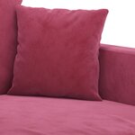 vidaXL Canapé à 3 places Rouge bordeaux 180 cm Velours