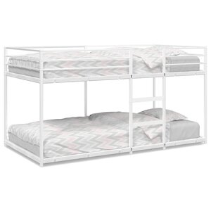 VidaXL Lit superposé sans matelas blanc 100x200 cm acier
