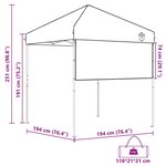 vidaXL Tente à auvent pop-up Bleu 200 x 200 cm tissu