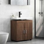 vidaXL Armoire de lavabo de salle de bain TULUM Chêne marron