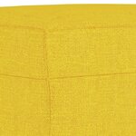 vidaXL Ensemble de canapés 3 Pièces avec coussins Jaune clair Tissu